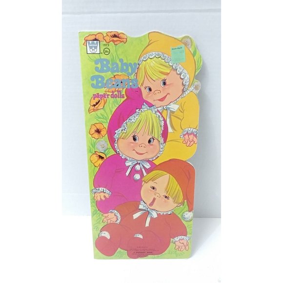 Vintage 1973 Baby Beans Paper Dolls Whitman Book Uncut book - Picture 1 of 10